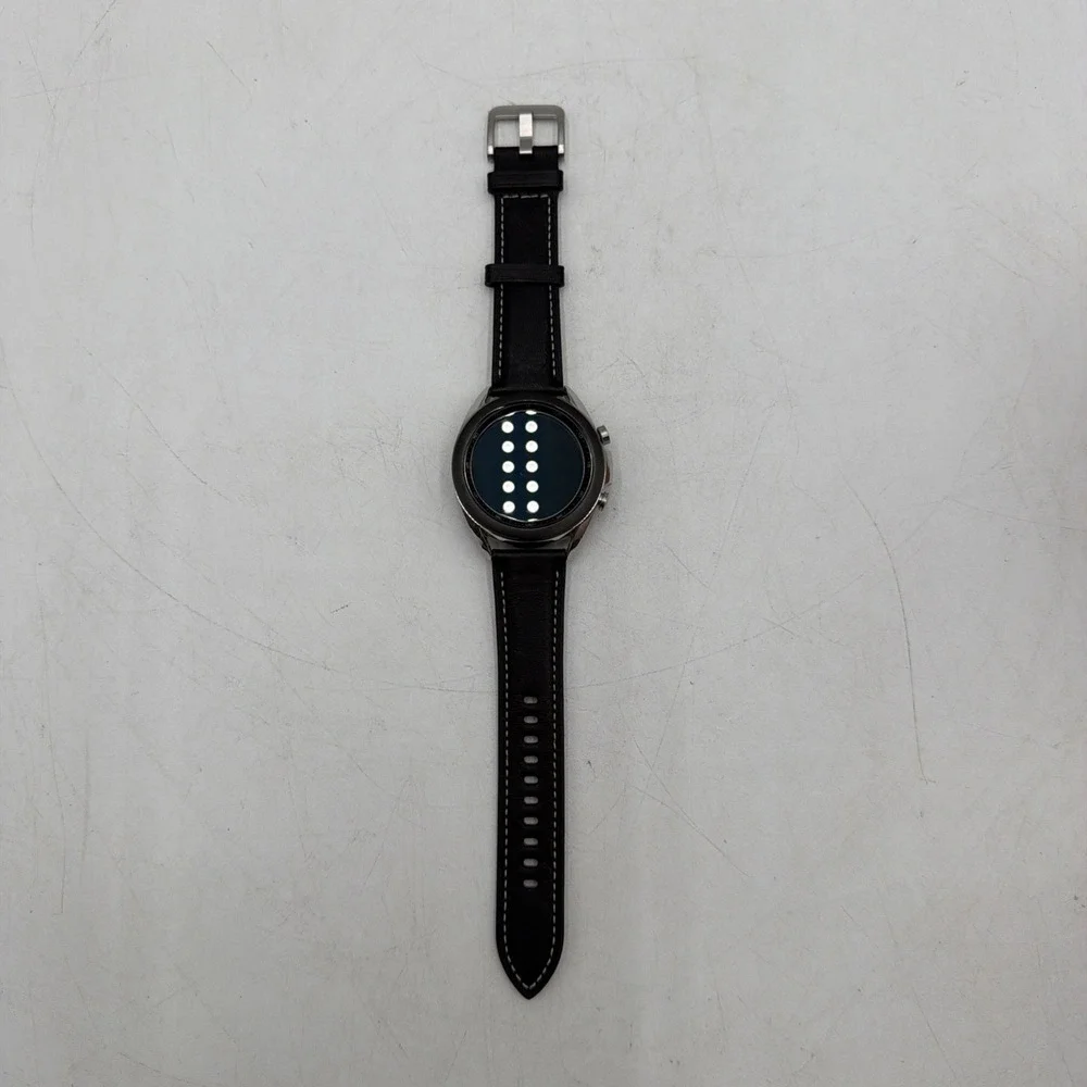 Samsung Galaxy Watch3 SM-R850 41mm Stainless Steel Black Leather GPS Tested